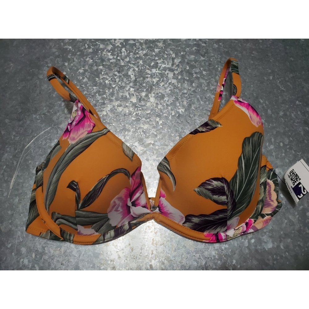 34C Bikini Top, Shade & Shore, Burnt Yellow - Picture 1 of 7